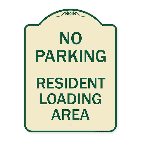 Signmission No Parking No Parking Resident Loading Area Heavy-Gauge Aluminum Sign, 24" x 18", TG-1824-23669 A-DES-TG-1824-23669 - main